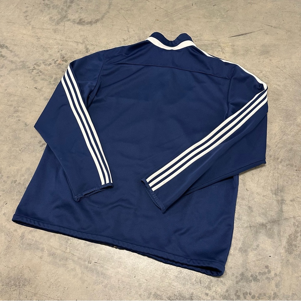 Vintage Adidas Track Jacket Men's XL Blue 3 Striped Y2K - Picture 10 of 11